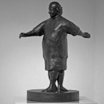 Urs Lüthi, Spazio Umano I, 2007, bronzo cm 45 × 22 × 15. Courtesy Collezione Paolo Brodbeck